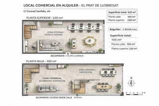 Local comercial en alquiler en Eixample en Prat de Llobregat, El