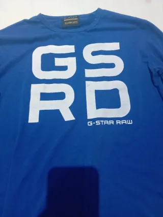 Camiseta G-Star XL Manga Larga Azul