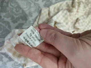 Camisa cuadros vichy beige y blanco