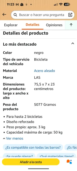 Adaptador de portabicicletas a caravana