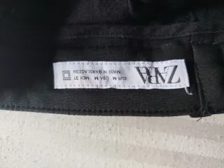 Pantalón largo hombre negro vestir