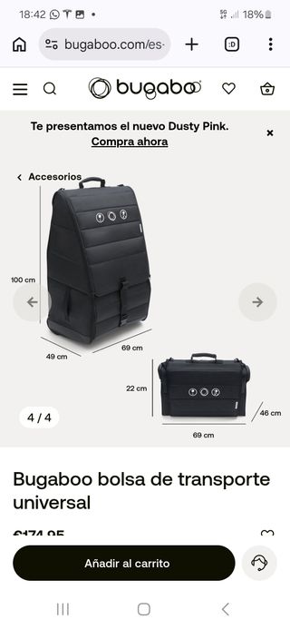 Funda de transporte Bugaboo universal.