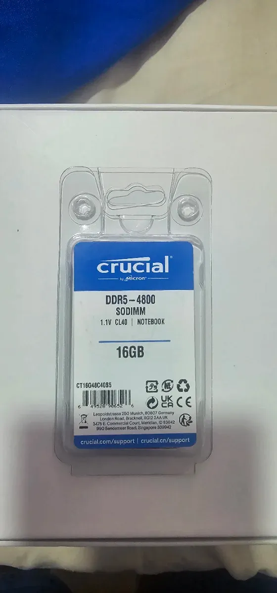 Crucial DDR5 16GB 4800MHz SODIMM