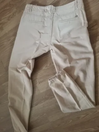 Pantalón Massimo Dutti Verano Beige Mujer