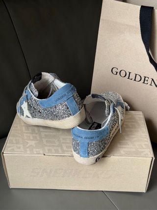 Golden Goose Sneakers Glitter Azul Talla X
