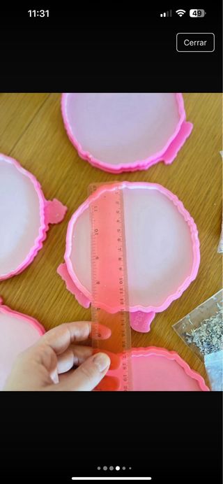 Lote moldes silicona posavaso resina epoxy/cemento