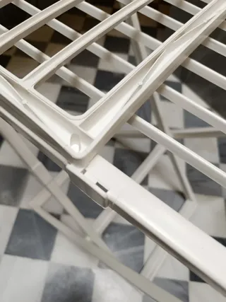 Tendedero de resina portátil plegable blanco