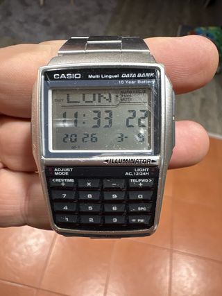 Reloj Casio DBC32 Data Bank Plata