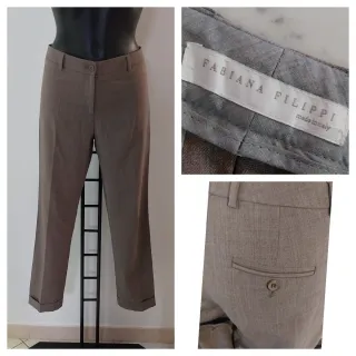 Pantaloni Fabiana Filippi marrone/grigio