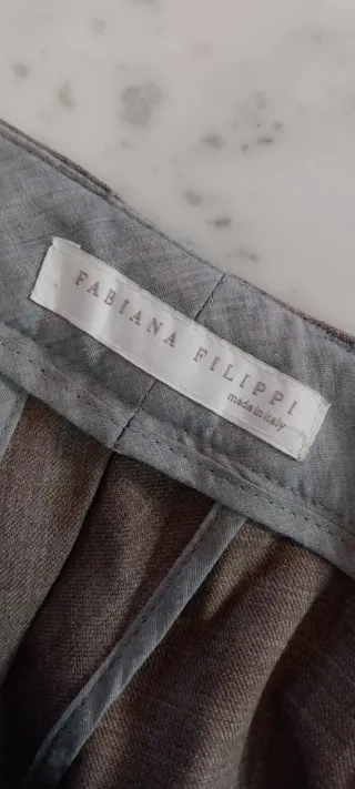 Pantaloni Fabiana Filippi marrone/grigio