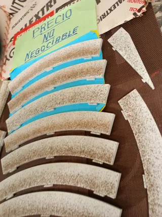 Bordes Curva Scalextric pianos curva pista negra