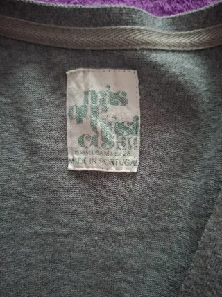 Chaqueta punto larga Zara gris