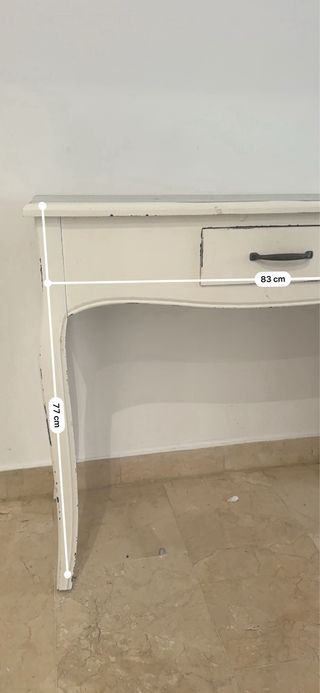 Mesa consola o tocador blanco