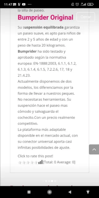 Patinete universal para cochecito de bebé