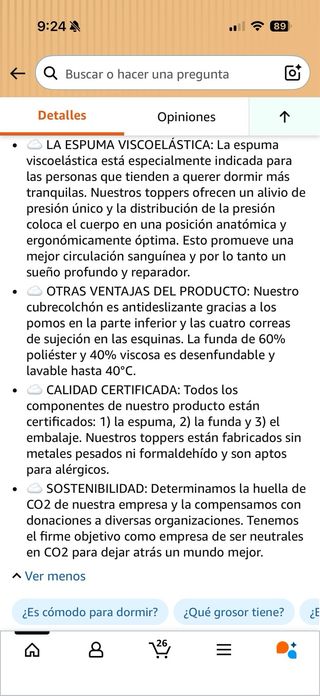 Topper cubrecolchón Dailydream 135x190