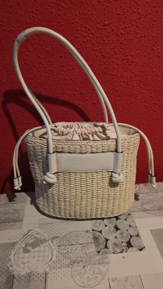 Bolso Tous Beige/Blanco 34x23 cm