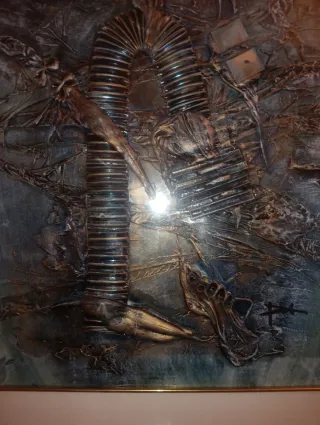 Cuadro Decorativo Metal y Plástico