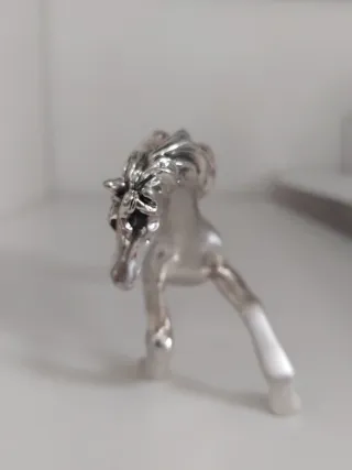 Statua Cavallo in Resina Argentata