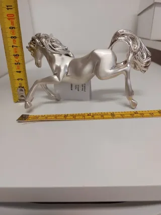 Statua Cavallo in Resina Argentata