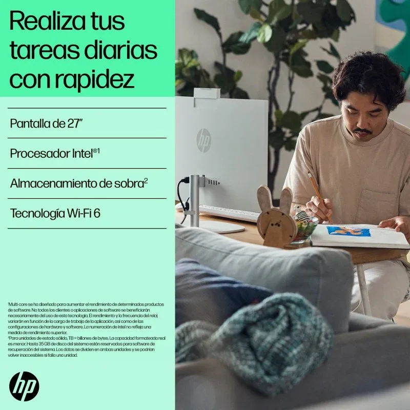 PC Sobremesa HP All-in-One 27" Intel Core I5 16GB afbeelding 7