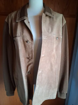 Chaqueta de hombre beige y marrón Talla 52