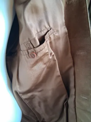 Chaqueta de hombre beige y marrón Talla 52