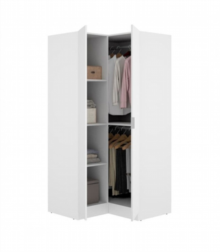 Armario Esquinero Con Puertas. Blanco
