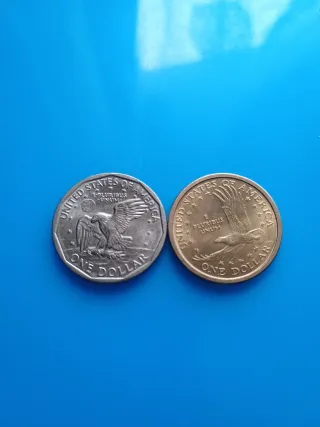 2 Monedas Dólar USA 1979 y 2000