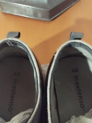 Zapatos Derby Casual Hombre Talla 44 Azul/Marrón