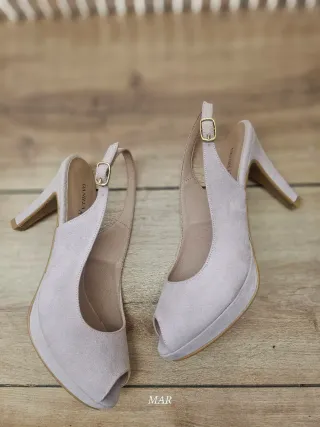 Sandalias Peep Toe Daniela Vega Rosa