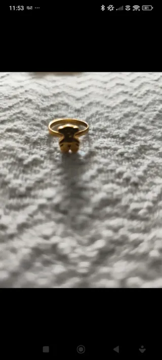 Anillo Tous Oso Dorado