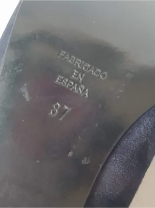 Zapatos tacón ante azul Zendra Talla 37