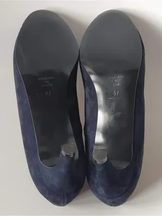 Zapatos tacón ante azul Zendra Talla 37