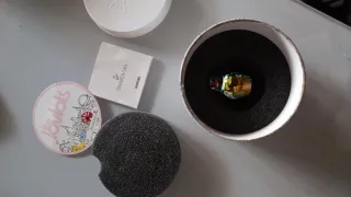 Pinguino Swarovski cristallo azzurro