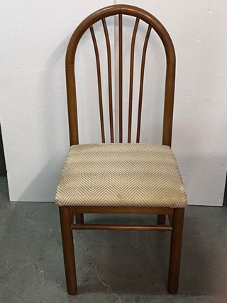 6 Sillas Comedor Madera Tapiz Beige