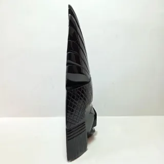 Scultura messicana totem idolo in ossidiana nera