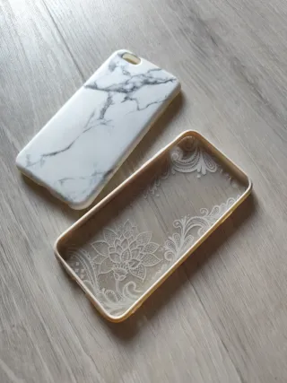 2 Cover iPhone 6s con disegno e vetro temperato