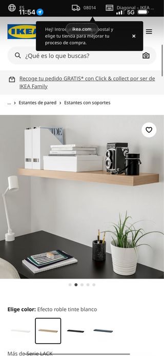 Estante de pared IKEA LACK madera