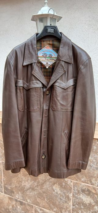 Chaqueta de hombre Perho Grup Piel Marrón Talla L