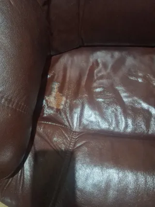 Sillón Vintage Piel y Madera