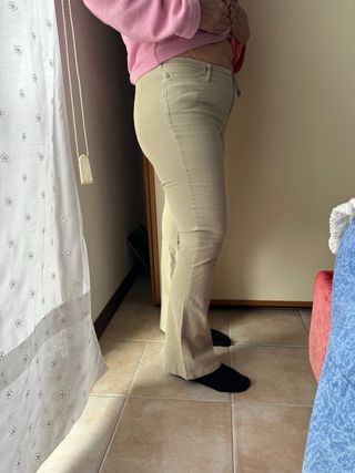 Pantaloni DOW Trend beige velluto