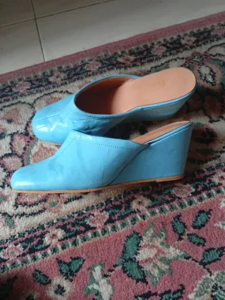 Zapatillas de casa azules turquesa