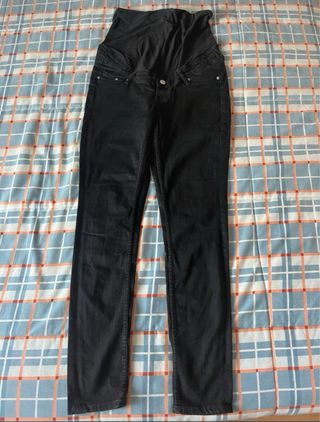 Pantalones premamá negros y verde/marrón