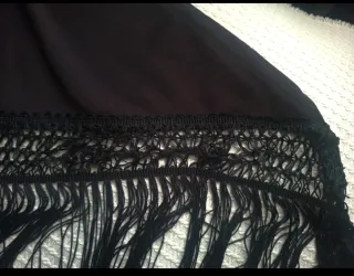 Mantoncillo flamenco negro y rojo