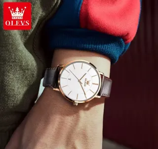 Reloj Olevs Hombre Oro Blanco