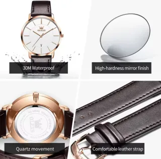 Reloj Olevs Hombre Oro Blanco