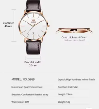 Reloj Olevs Hombre Oro Blanco