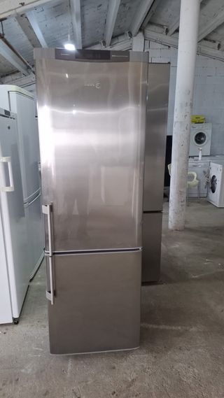 Nevera combi acero inoxidable