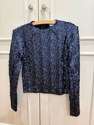 Top Lentejuelas Bimba y Lola Azul