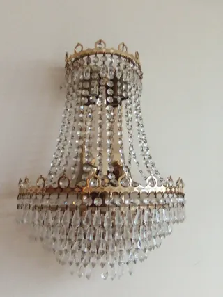 Lámpara de lágrimas cristal y metal